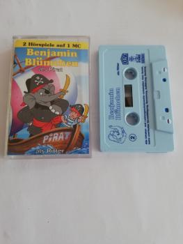 Benjamin Blümchen Doppelfolge als Pirat/Ritter Weiß mit Blauen Druck 47421 3 Club Edition Kiosk